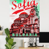 Sofia, Bulgarije, oude poster (Thuiskantoor)