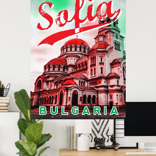 Sofia, Bulgarije, oude poster (Thuiskantoor)