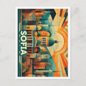 Sofia Bulgarije Reizen artistiek kleurrijk Briefkaart (Voorkant)
