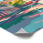 Sofia Bulgarije  retro reisillustratie Poster (Hoek)