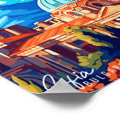 Sofia Bulgarije vintage reisillustratie Poster (Hoek)