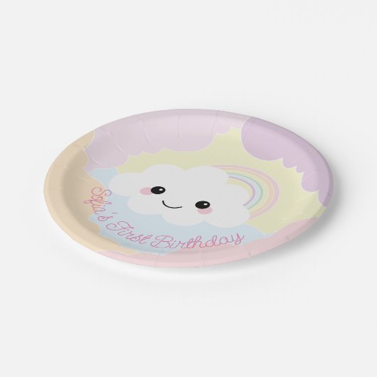Sofia Cloud Verjaardagspapier Bord (Gekanteld)