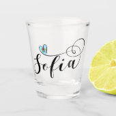 Sofia Flag, I Heart Sofia, Bulgarije Shot Glas (Voorkant)