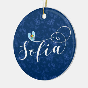 Sofia Flag in Heart, Bulgarije Keramisch Ornament