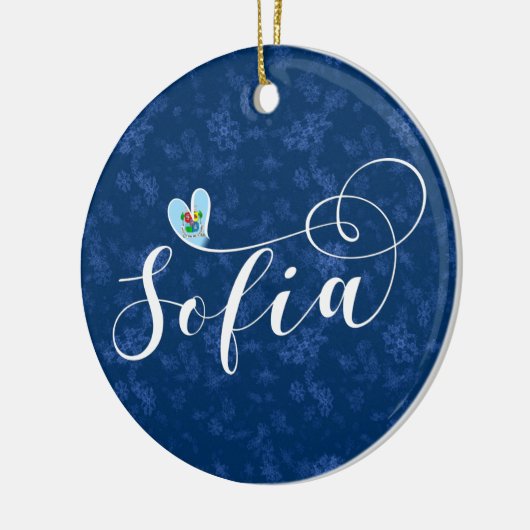 Sofia Flag in Heart, Bulgarije Keramisch Ornament (Links)