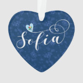 Sofia Flag in Heart, Bulgarije Ornament (achterkant)