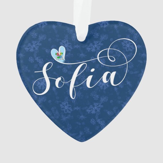 Sofia Flag in Heart, Bulgarije Ornament (achterkant)