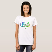 Sofia Haar Naam In Kleur, T-shirt (Voorkant volledig)