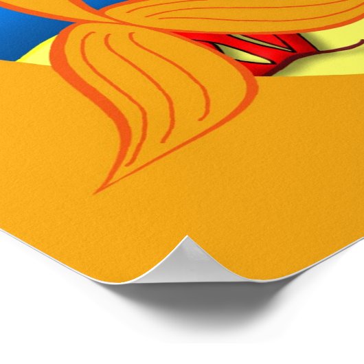 Sofia het Oranje Poster Mermaid en Dolphin (Hoek)