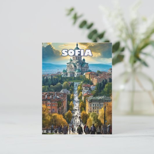 Sofia, hoofdstad met meerdere charmes briefkaart (Staand voorkant)