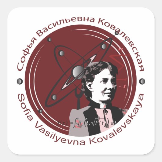 Sofia Kovalevskaya Square Sticker (Voorkant)