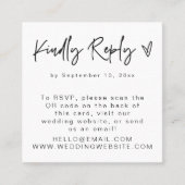 SOFIA Moderne Simple Clean QR Code RSVP Square Kaa Vierkante Visitekaartje (Voorkant)