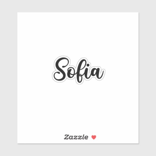 Sofia Naam - Handgeschreven kalligrafie Sticker (Vel)