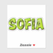 Sofia Name Kiwi Design Aufkleber Sticker (Vel)