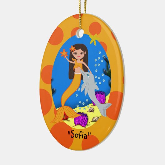 Sofia Oranje Mermaid Ornament (Links)