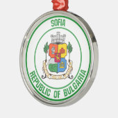 Sofia Round Emblem Metalen Ornament (Links)