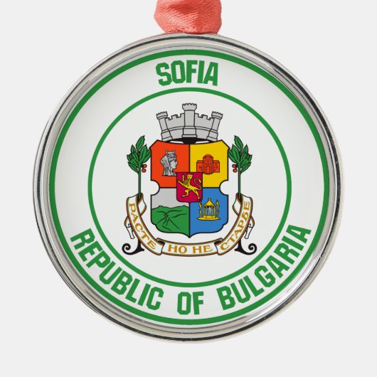 Sofia Round Emblem Metalen Ornament (Voorkant)