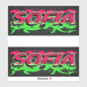 Sofia Vorname Name Graffiti Aufkleber Sticker (Vel)