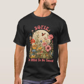Sofie Naam Schattige Retro Meisjes Wildflower Sofi T-shirt (Voorkant)