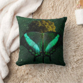 Sofisticado Esmeralda Orgânico Borboleta Arte Kussen (Deken)