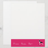 Sofistische Dog op Roze Briefhoofd Sjabloon (Voorkant / Achterkant)