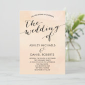 Soft Abriot Waterverf Wedding Invitation, Blush Kaart (Staand voorkant)