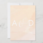 Soft Abriot Waterverf Wedding Invitation, Blush Kaart (Achterkant)