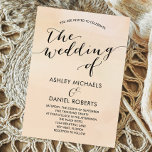 Soft Abriot Waterverf Wedding Invitation, Blush Kaart<br><div class="desc">Modern. Minimaal. Fijne. Deze trouwuitnodiging gebruikt schone lijnen,  klassieke lettersoorten,  en een zachte achtergrondtextuur aan creëer en elegant zoekt uw speciale dag.</div>