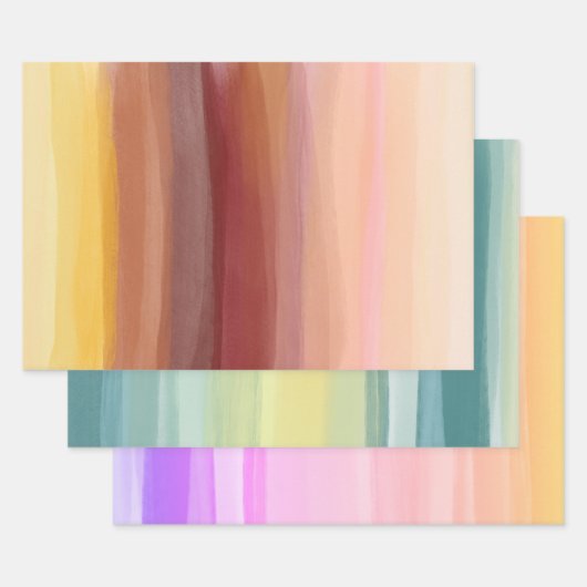 Soft abstract schilderen, meerkleurige soortenverp inpakpapier vel (Set)