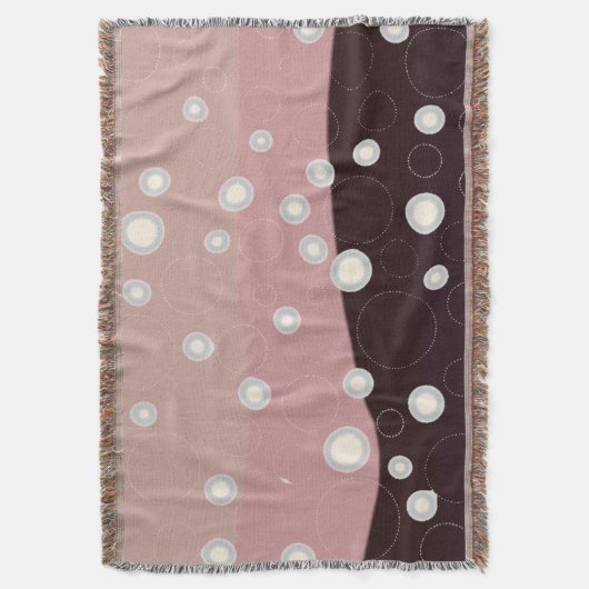 Soft Abstract Waves & Bubbles – Modern Minimalist  Deken (Voorkant Verticaal)