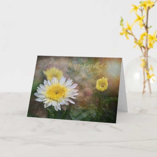 Soft and Dreamweaver Daisy Birthday Kaart (Gele Bloem)