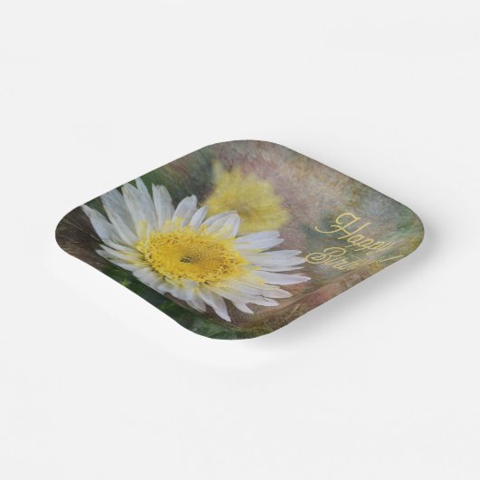 Soft and Dreamweaver Daisy Birthday Papieren Bordje (Gebogen)