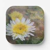 Soft and Dreamweaver Daisy Birthday Papieren Bordje (Voorkant)