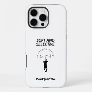 Soft and Selective – Custom Text Cat iPhone Case 16 Pro Max Hoesje