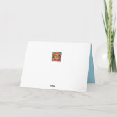 Soft and Sweet Blue Floral Hartelijk dank Kaart (Achterkant)