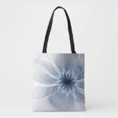 Soft and tenderness blue fractal fantasy flower cu tote bag (Voorkant)