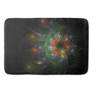 Soft and tenderness fractal fantasy flowers badmat