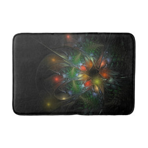 Soft and tenderness fractal fantasy flowers badmat