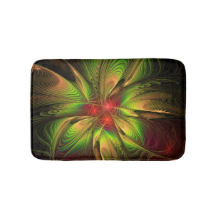 Soft and tenderness fractal fantasy flowers badmat