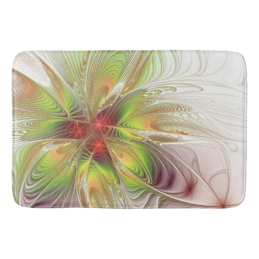 Soft and tenderness fractal fantasy flowers badmat (Voorkant)