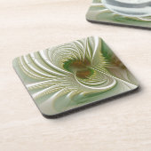 Soft and tenderness fractal fantasy flowers bier onderzetter (Linkerzijde)