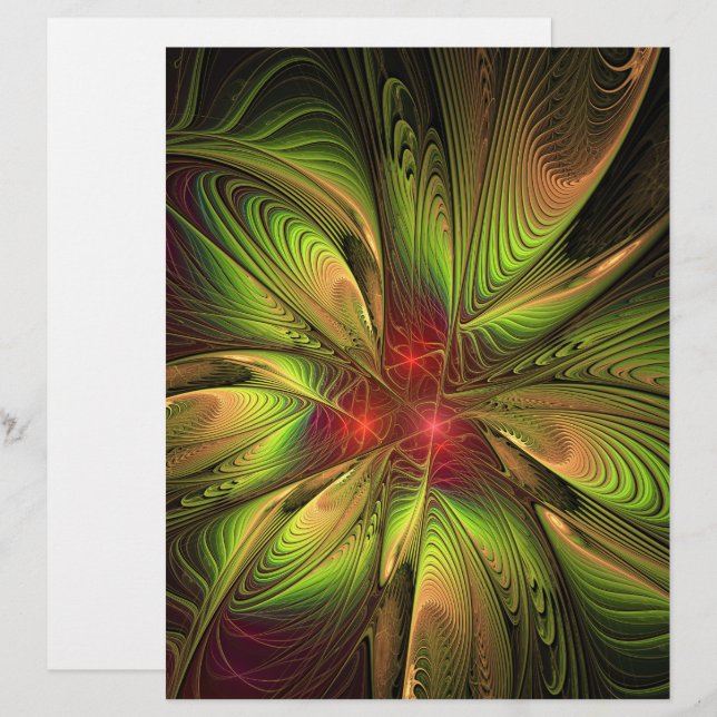 Soft and tenderness fractal fantasy flowers briefhoofd (Voorkant / Achterkant)