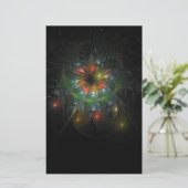 Soft and tenderness fractal fantasy flowers briefpapier (Staand voorkant)