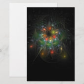 Soft and tenderness fractal fantasy flowers briefpapier (Voorkant / Achterkant)