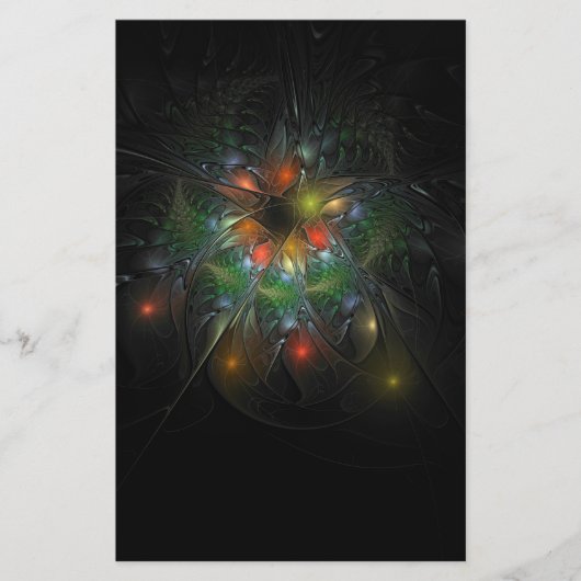 Soft and tenderness fractal fantasy flowers briefpapier (Voorkant)