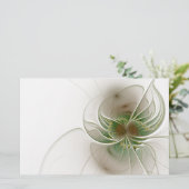 Soft and tenderness fractal fantasy flowers briefpapier (Staand voorkant)