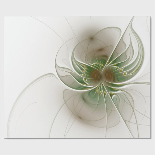 Soft and tenderness fractal fantasy flowers cadeaupapier (Vlak)