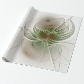 Soft and tenderness fractal fantasy flowers cadeaupapier (Uitgerold)