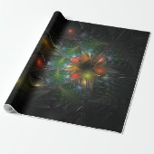 Soft and tenderness fractal fantasy flowers cadeaupapier (Uitgerold)