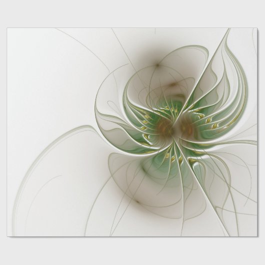 Soft and tenderness fractal fantasy flowers cadeaupapier (Vlak)